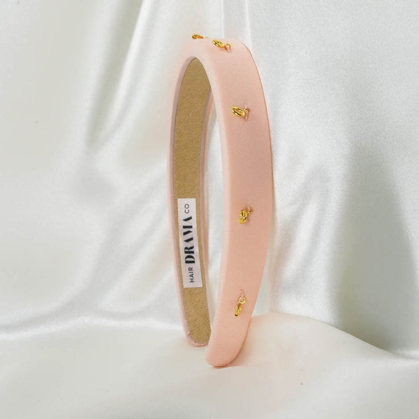 Peach Puff Hair Band - 8 Charms