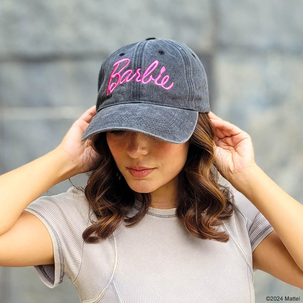 Barbie Denim Baseball Cap - Black & Pink