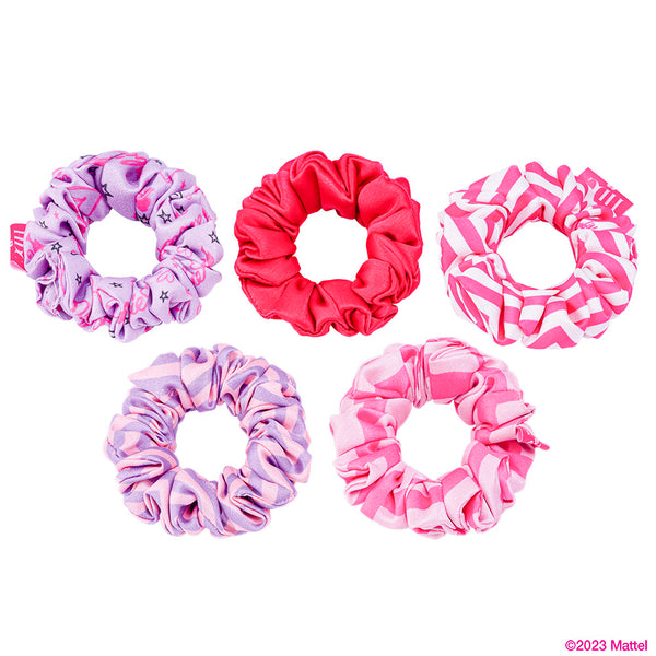Barbie Satin Scrunchies - Set of 5 - Shades of Pink