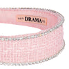 HDC x Emily in Paris Light Pink Tweed Crystal Flat Hair Band