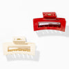 Mochi Jelly Claw Clips - Set of 2 - Red & White