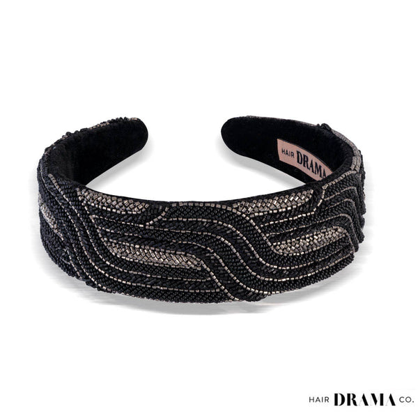 Embellished Flat Band - Black