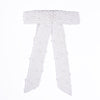 Embellished Pearl Hair Bow Barrette Clip - White