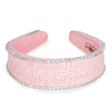 HDC x Emily in Paris Light Pink Tweed Crystal Flat Hair Band