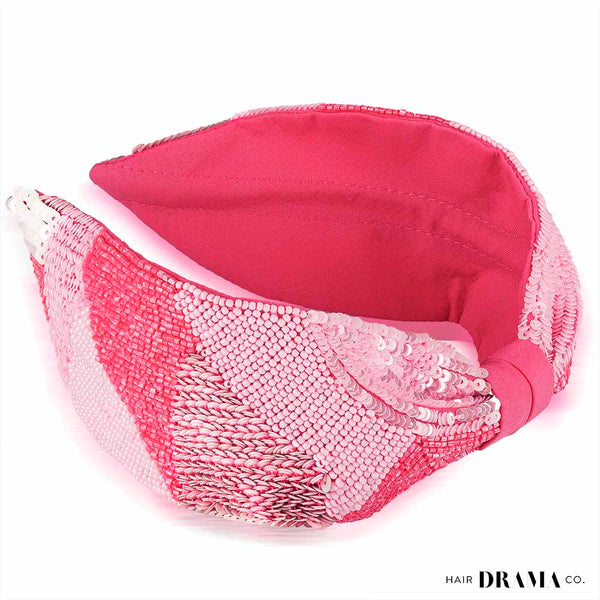 Camouflage Knotted Embellished Hair Band for Women - Shades of Pink
