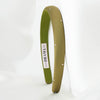 100% Mulberry Silk Puff Hair Band with Rhinestones - Jade Green