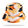 Abstract Print Bucket Hat - Yellow & Orange