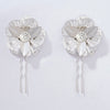 Set of 2 Iris Crystal U Pins - Silver