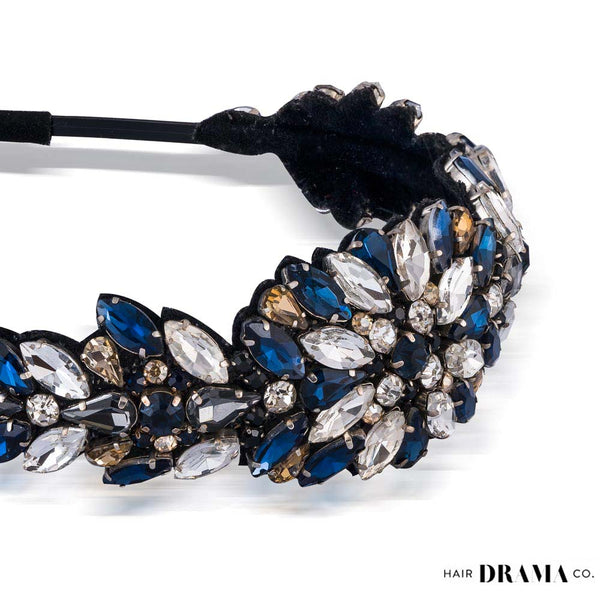 Rosemary Broad Headband - Dark Blue