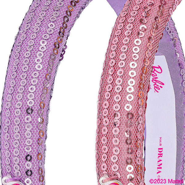 Barbie Kids Sequins Gift Box with 2 Puff Hair Bands with Barbie Charm, 2 Hair Bows & 12 Hair Pins