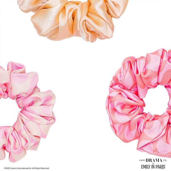 HDC x Emily in Paris L'amour Satin Scrunchies- Set of 3