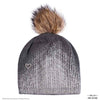 HDC x Emily in Paris Metallic Grey Real Wool Beanie with Original Fur Pom-pom & Heart Charm