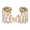 Irina Knotted Hair Band - White & Gold