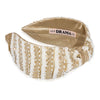 Irina Knotted Hair Band - White & Gold