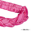 Braided Silk Satin Hair Band for Women - Pink