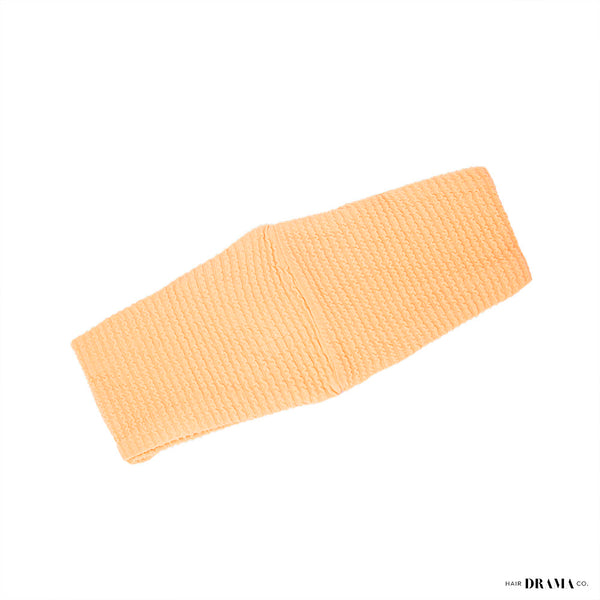 Orange Ribbed Hair Band with Starfish Metal Broach