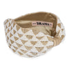 Selene Knotted Hair Band - White & Gold