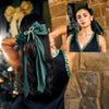 Double-layered Green Satin Alia Bow