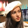 Plain Knitted Beret- Beige
