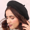 Black Wool Beret