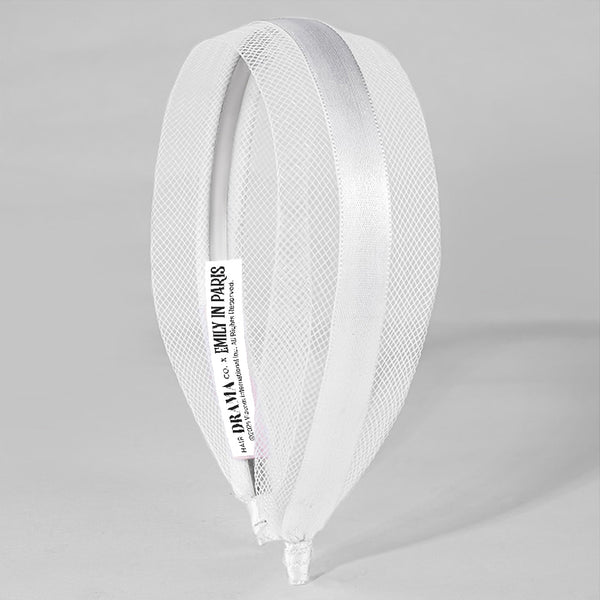 HDC x Emily in Paris Mesh Hair Band with Ribbon - White