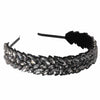 Grey Rhinestoned Headband