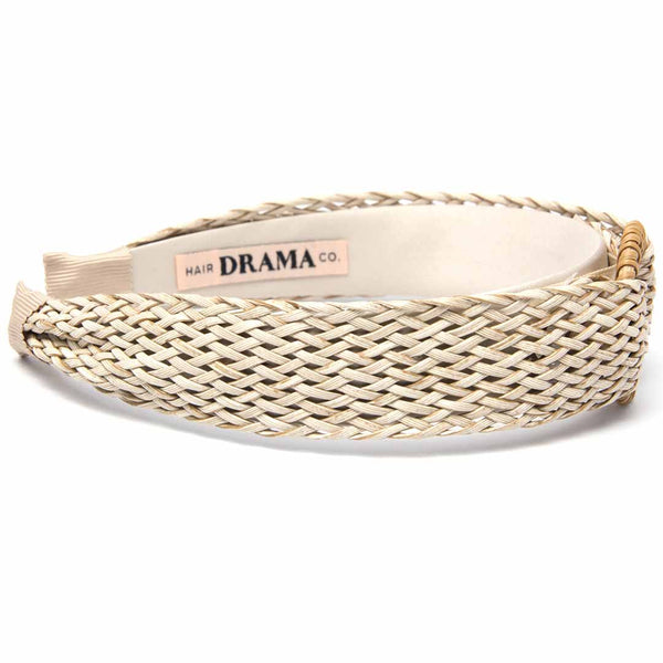 Vintage Straw Headband-Khaki