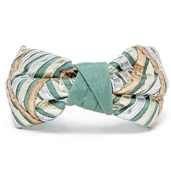 TURQUOISE GOTA TURBAN-Multi Color