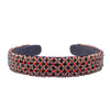 Broad Bead Embroidered Headband-Red