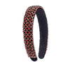 Broad Bead Embroidered Headband-Red