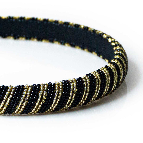 GEOMETRIC BEAD WORK HAIRBAND