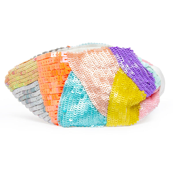 Multicolor Camouflage Knotted Headband -Pastel