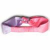 Silk Satin Braided Stretch Headband - Lilac & Neon Pink