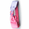 Silk Satin Braided Stretch Headband - Lilac & Neon Pink