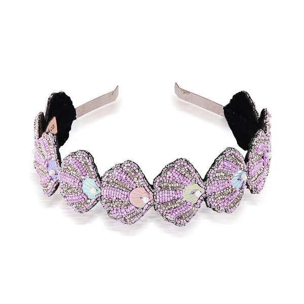 Crystal Shell Headband - Lilac