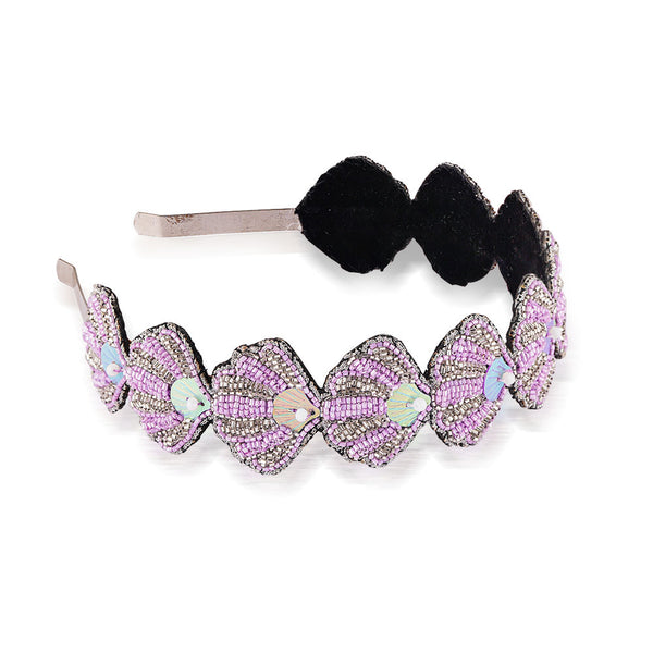 Crystal Shell Headband - Lilac
