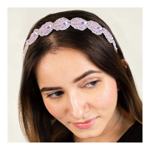 Crystal Shell Headband - Lilac