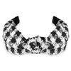 Black & White Tweed Knotted Hair Band