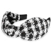 Black & White Tweed Knotted Hair Band