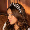 Black & White Tweed Knotted Hair Band