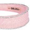 Light Pink Tweed Crystal Flat Hair Band