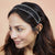 HDC x Emily in Paris Crystal & Pearl Mesh Hair Band - Black