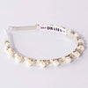 Off-White Pearl and Silver Crystals Hair Band
