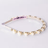Off-White Pearl and Silver Crystals Hair Band