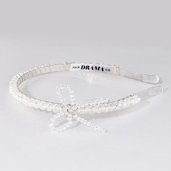 Crystal Hair Band with Bow Embellishment