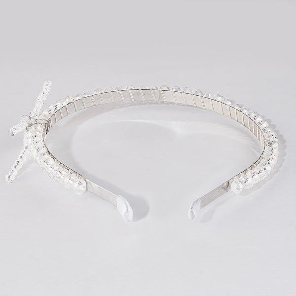 Crystal Hair Band with Bow Embellishment