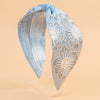 Flora Embellished Knotted Hair Band - Blue