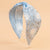 Flora Embellished Knotted Hair Band - Blue