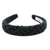 Tweed Puff Hair Band - Black