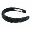 Tweed Puff Hair Band - Black